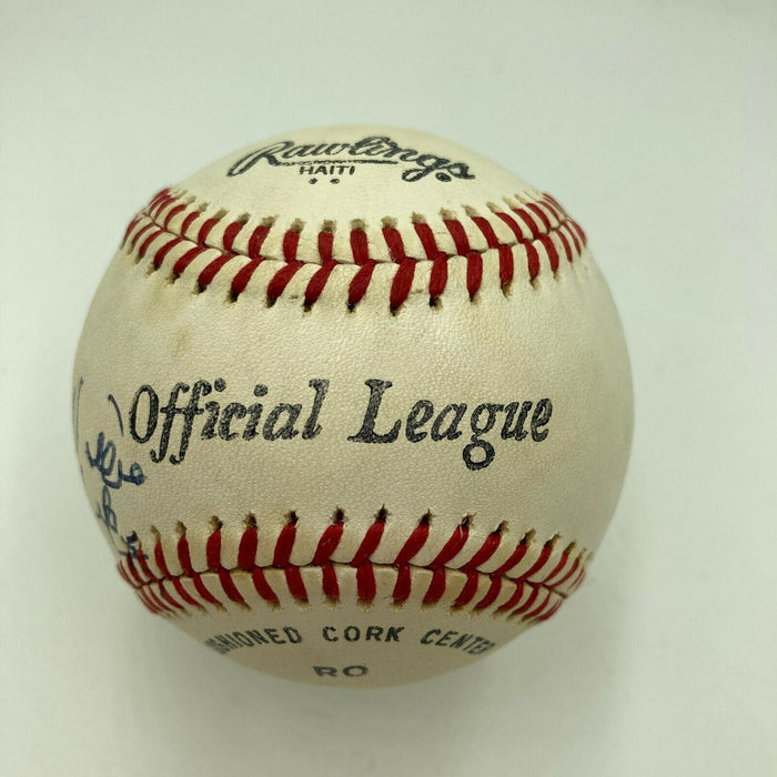 Willie Wells Signed Official National League Baseball Negro League HOF JSA COA