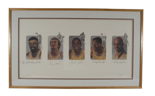 Los Angeles Lakers Legends Signed Artist Proof Lithograph Wilt Chamberlain