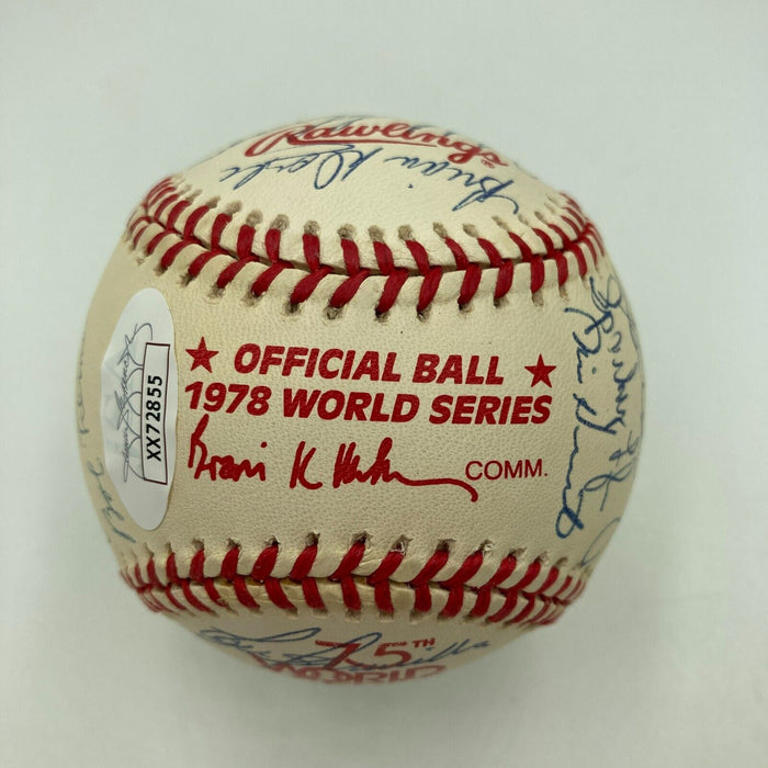 1978 New York Yankees World Series Champs Team Signed W.S. Baseball JSA COA