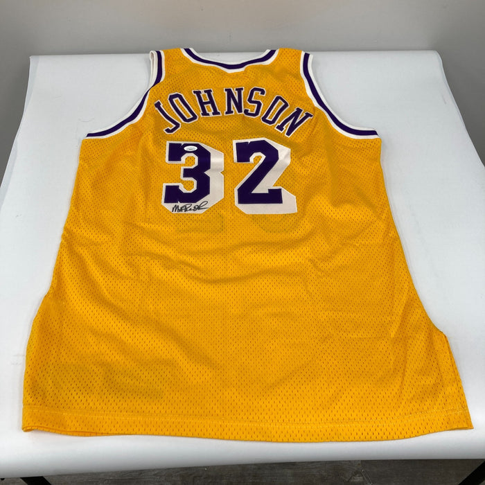 Magic Johnson Signed Pro Cut 1992-93 Los Angeles Lakers Jersey With JSA COA