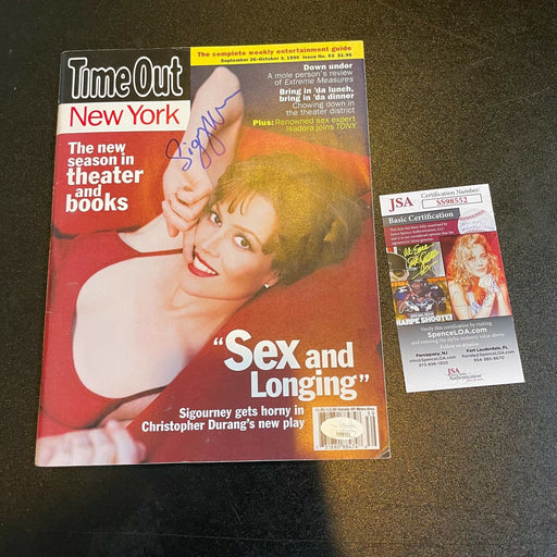 Sigourney Weaver Signed Autographed Timeout New York Magazine JSA COA