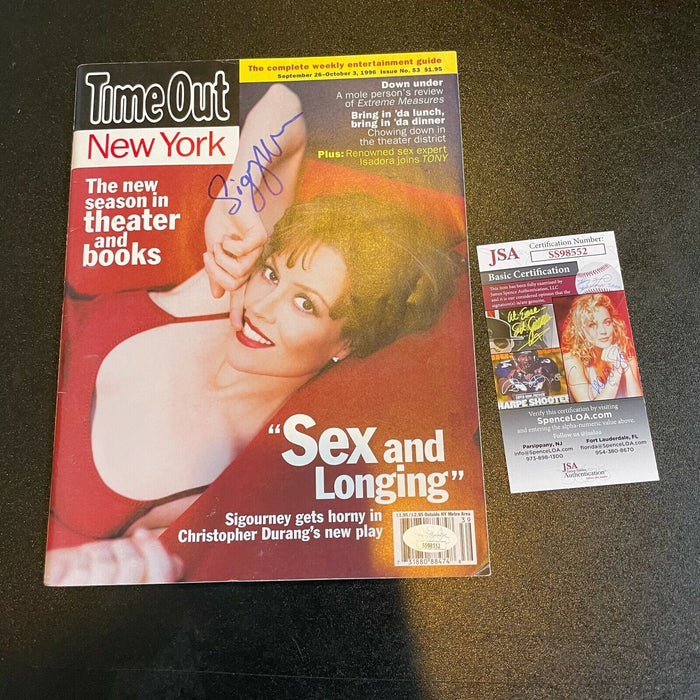 Sigourney Weaver Signed Autographed Timeout New York Magazine JSA COA