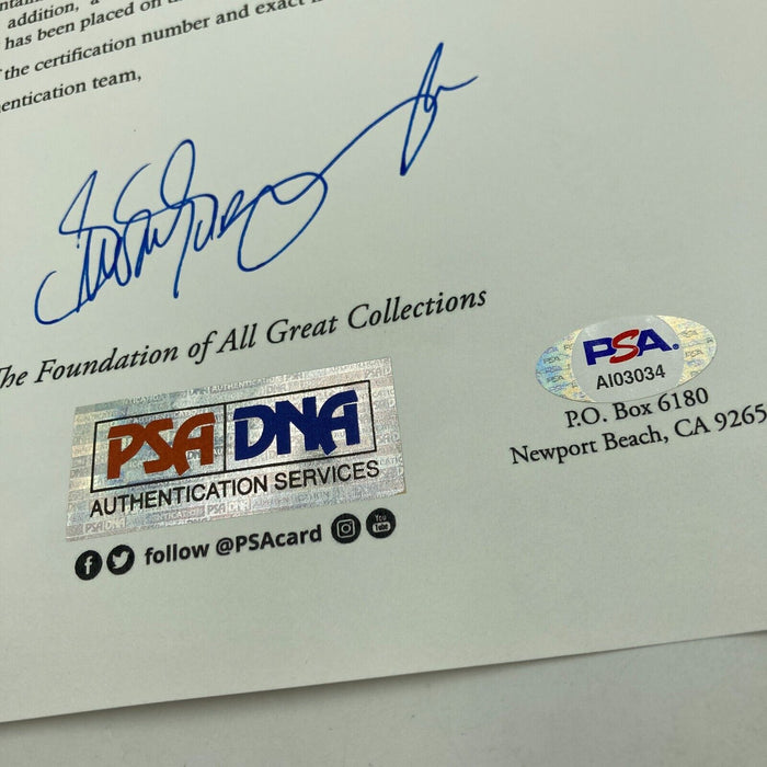 Ted Williams "Does A Great Job" Signed Inscribed Baseball PSA DNA