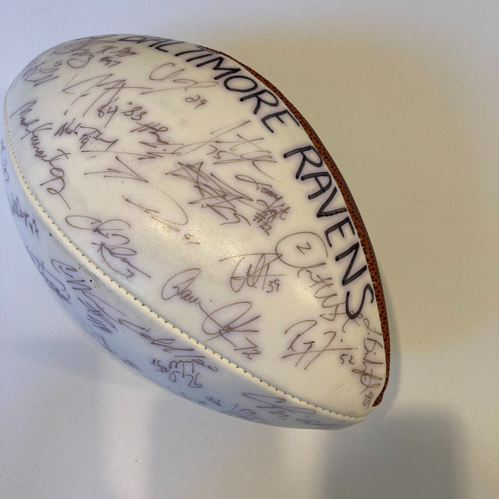 2003 Baltimore Ravens Team Signed Wilson NFL Football JSA COA #3