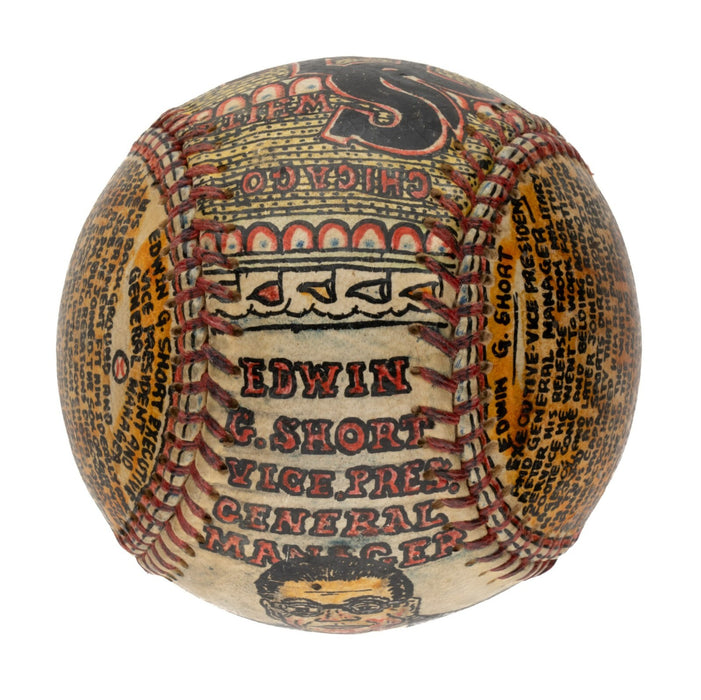 Beautiful Chicago White Sox Hand Painted George Sosnak Folk Art Signed Baseball