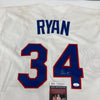Nolan Ryan Signed 1990's Russell Texas Rangers Game Model Jersey JSA COA