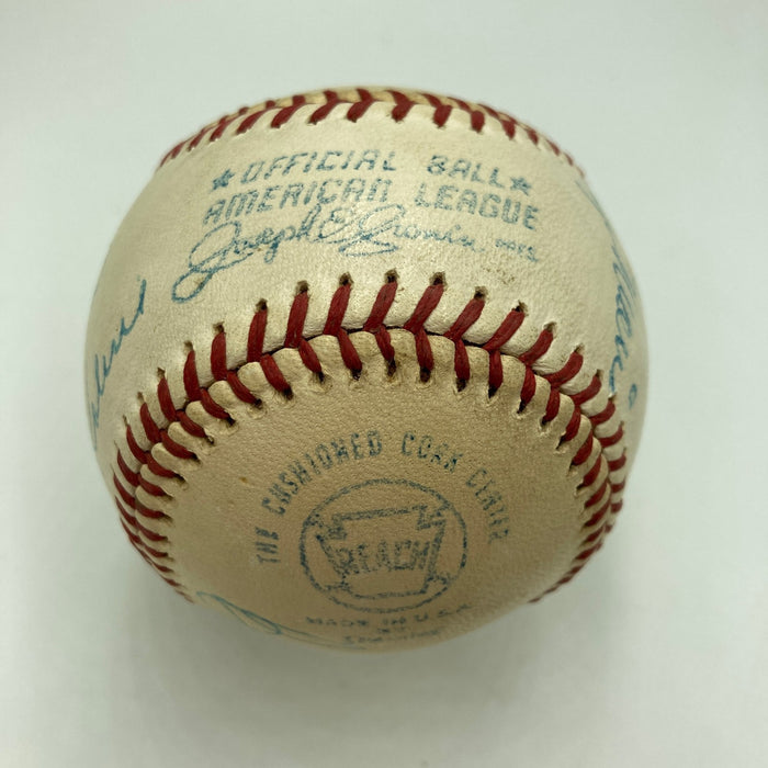 Satchel Paige Roger Maris Stan Musial HOF Legends Signed 1960's Baseball Beckett