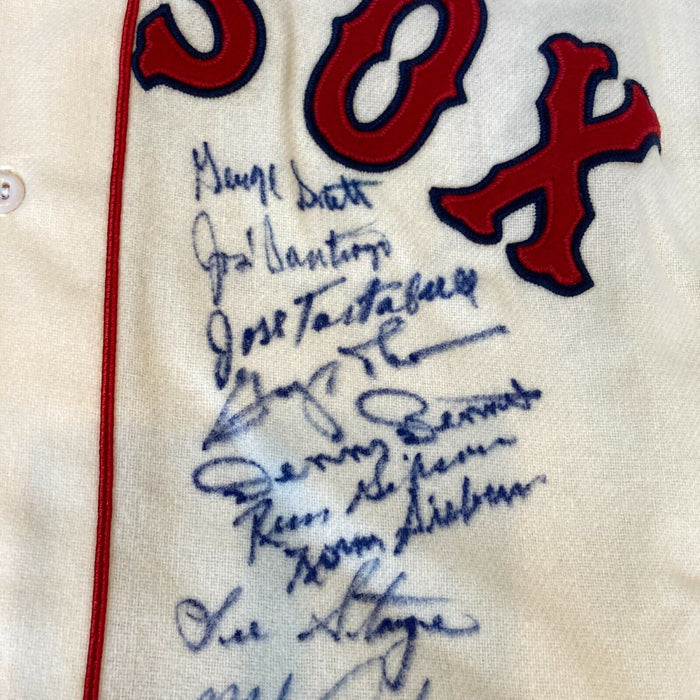 Stunning 1967 Boston Red Sox AL Champs Team Signed Jersey Carl Yastrzemski JSA