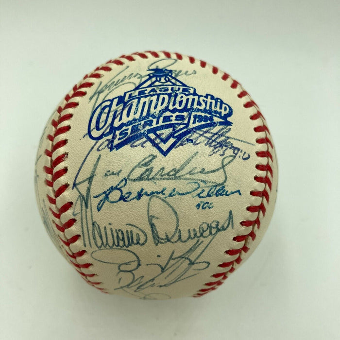 Beautiful 1996 Yankees W.S. Champs Team Signed ALCS Baseball Derek Jeter PSA DNA