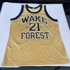 Tim Duncan Pre Rookie Signed Authentic Wake Forest Demon Deacons Jersey JSA COA