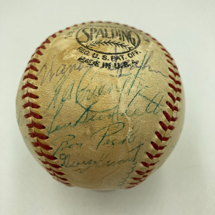 Hank Aaron 1960 Milwaukee Braves Team Signed Baseball JSA COA