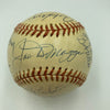 Joe Dimaggio Willie Mays 1970's Hall Of Fame Induction Multi Signed Baseball JSA