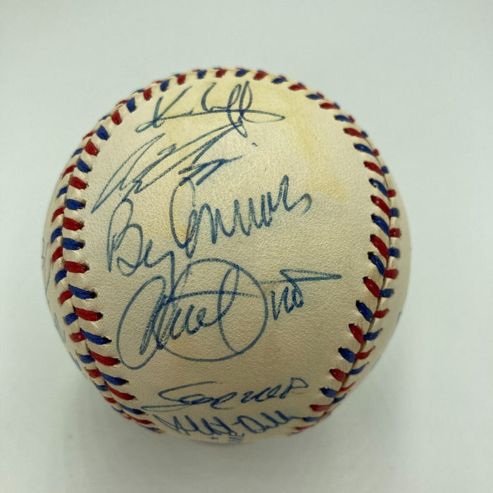 1995 All Star Game Team Signed Baseball Cal Ripken Jr & Kirby Puckett