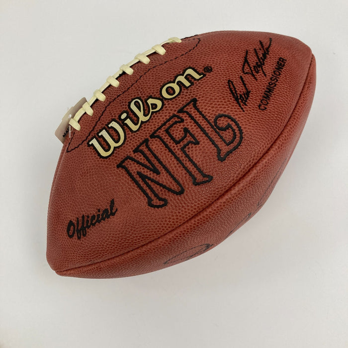 Joe Montana Signed NFL Wilson Game Football UDA Upper Deck Hologram & Bag