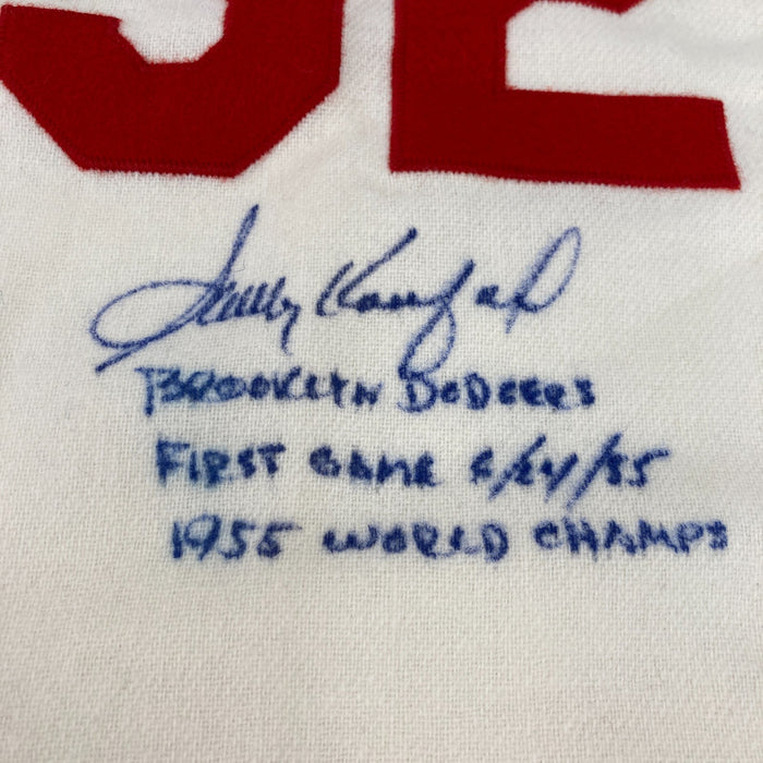 Sandy Koufax First Game 6-24-1955, World Series Champs Signed Dodgers Jersey JSA