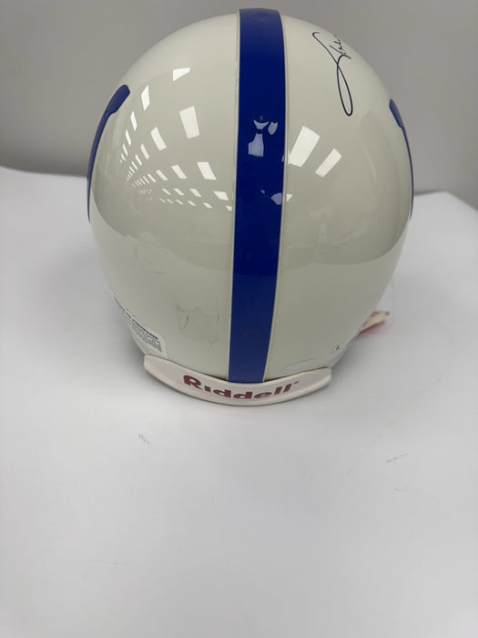 Johnny Unitas Signed Baltimore Colts Riddell Full Size Helmet Beckett COA