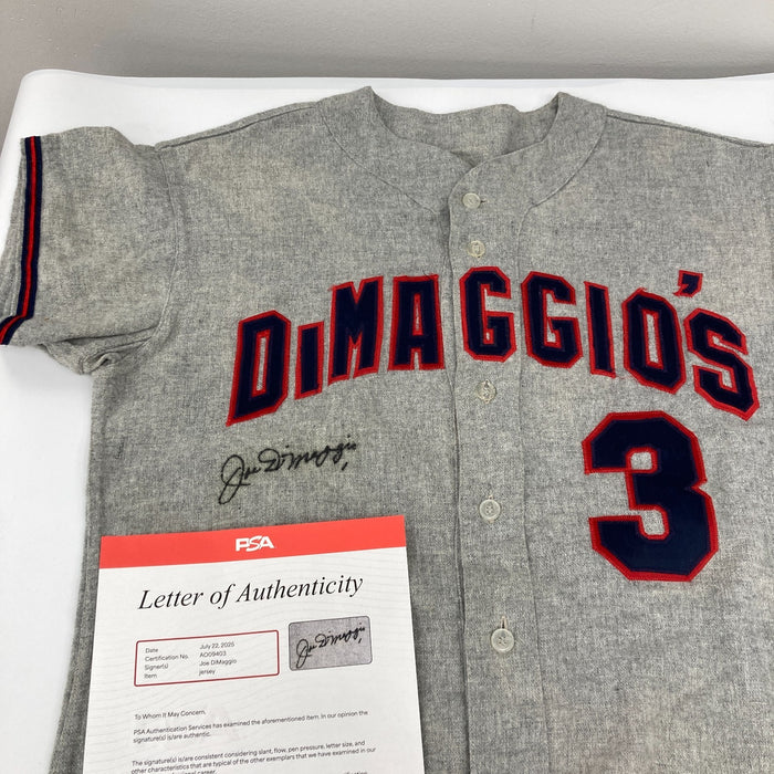 Joe Dimaggio Signed Autographed 1950's Baseball Jersey PSA DNA COA