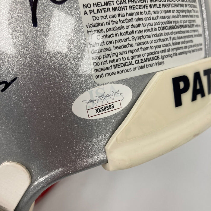 Tom Brady 2007 New England Patriots AFC Champs Team Signed Helmet 54 Sigs JSA