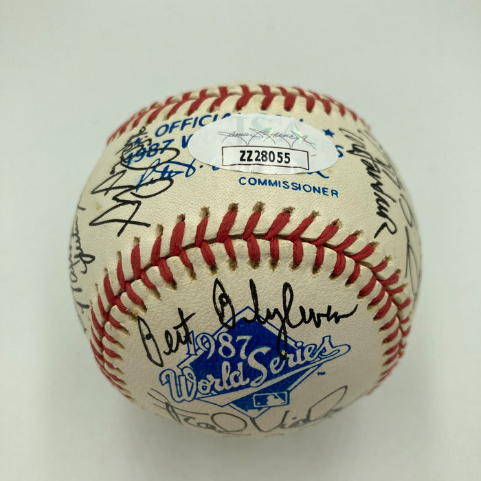 1987 Minnesota Twins World Series Champs Team Signed W.S. Baseball JSA COA