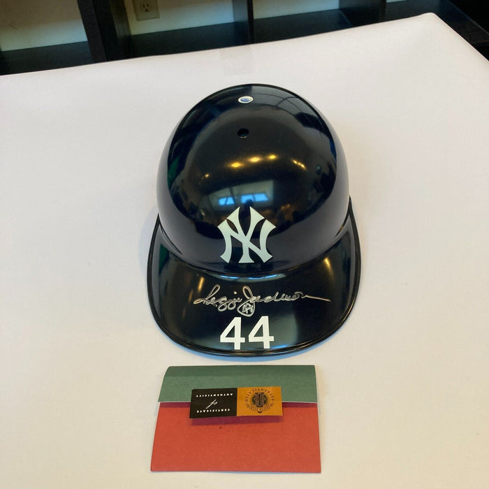 Reggie Jackson Signed Game Model New York Yankees Helmet UDA Upper Deck COA