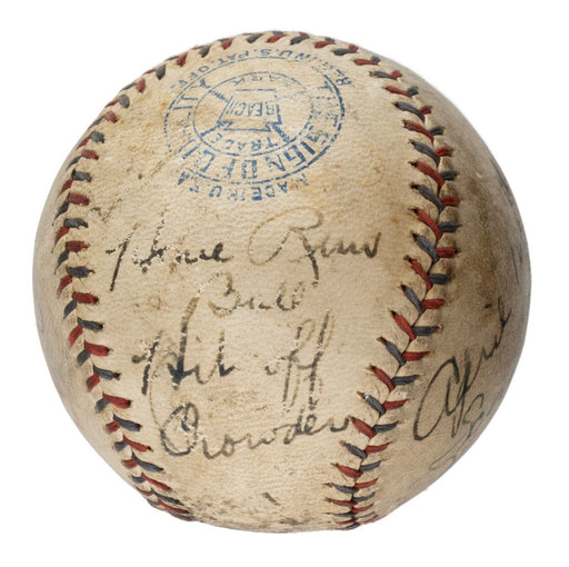 Al Simmons Actual 175th Career Home Run Game Used Baseball 4-16-1932 JSA COA
