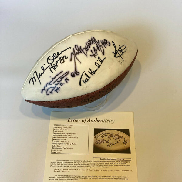 Hall Of Fame Legends Multi Signed Football Don Shula Mike Ditka 11 Sigs JSA COA