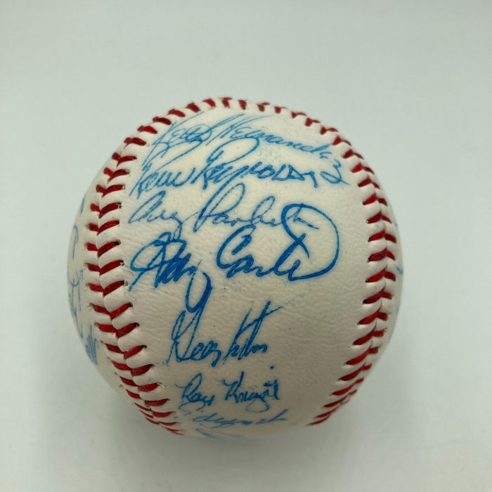 1985 - 1986 New York Mets Team Signed Baseball 28 Sigs With Gary Carter