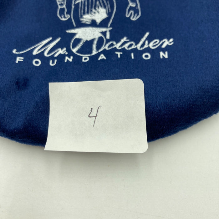 Joe Montana Signed Heavily Inscribed Career STAT Baseball Reggie Jackson COA