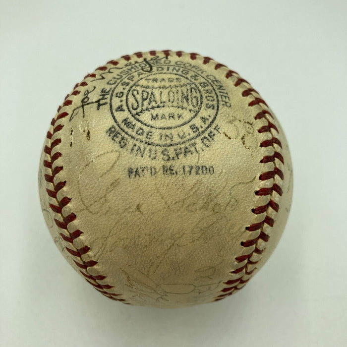 1938 Cincinnati Reds Team Signed Baseball Ernie Lombardi Beckett COA