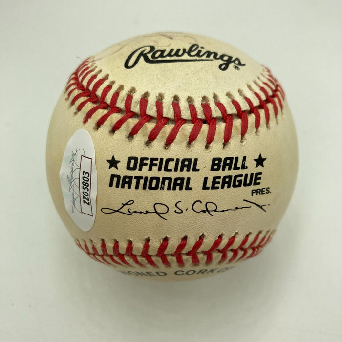 Hank Aaron "Home Run King" Signed National League Baseball JSA COA