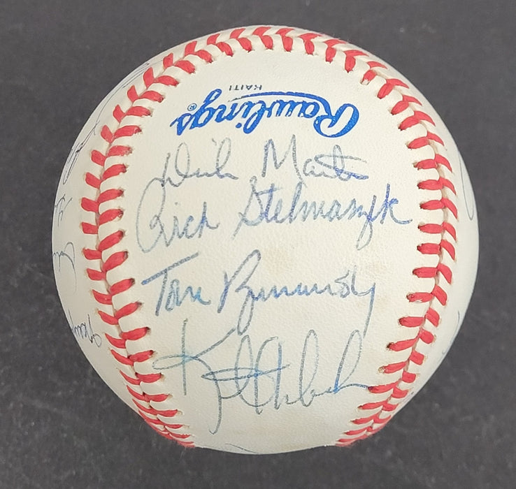1987 Minnesota Twins World Series Champs Team Signed W.S. Baseball JSA COA