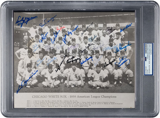 1959 Chicago White Sox AL Champs Team Signed 8x10 Photo PSA DNA