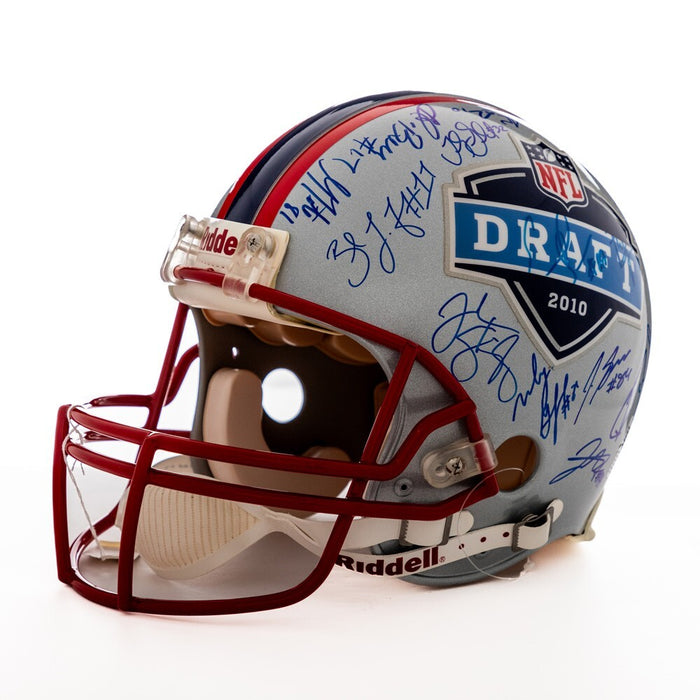 Rob Gronkowski 2010 NFL Draft Multi Signed Authentic Helmet 36 Sigs PSA DNA COA