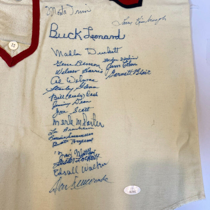 Negro League Hall Of Fame & Legends Signed Jersey With 42 Autographs JSA COA
