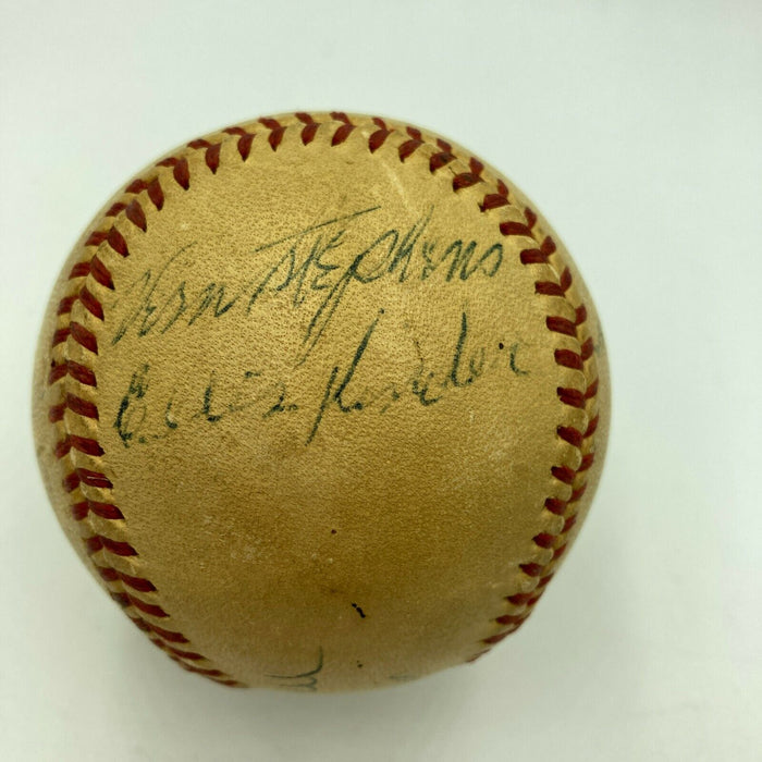 1945 St. Louis Browns Team Signed Official American League Harridge Baseball