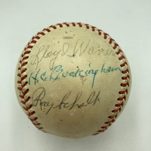 Ray Schalk Lloyd Waner Red Ruffing & 1968 Tigers Signed Baseball JSA COA