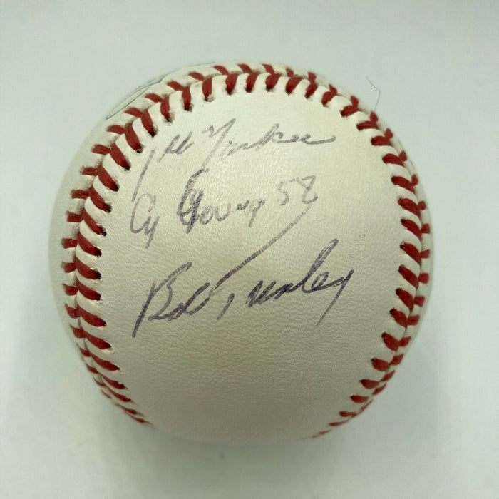 Whitey Ford Ron Guidry Yankees Cy Young Winners Multi Signed Baseball JSA COA