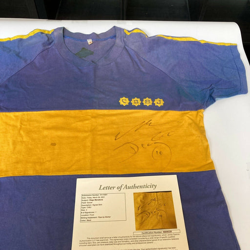 Diego Maradona Signed Vintage 1981 Playing Days Boca Juniors Game Jersey JSA COA