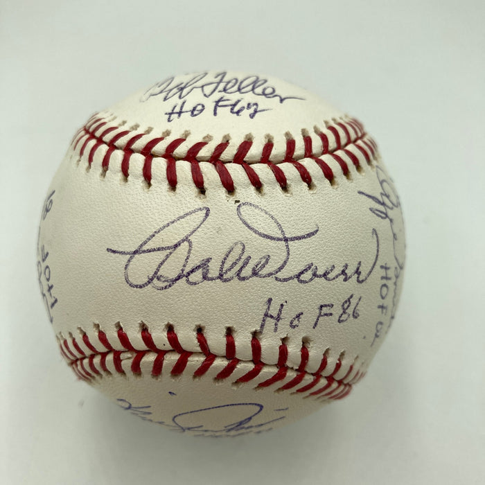 Hall Of Fame Multi Signed Inscribed Baseball 12 Sigs Ozzie Smith Bob Gibson JSA