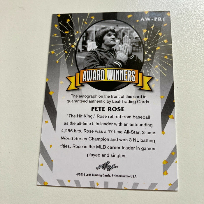 2014 Leaf Pete Rose Auto Signed Autographed Baseball Card