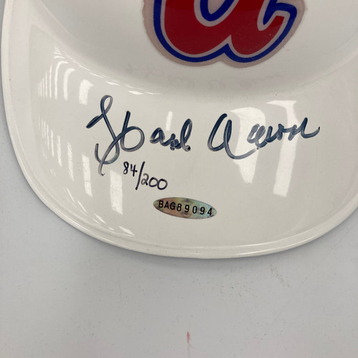 Hank Aaron Signed Atlanta Braves Authentic Helmet UDA Upper Deck COA