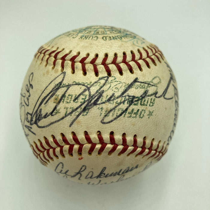 1968 Boston Red Sox Team Signed American League Baseball JSA COA