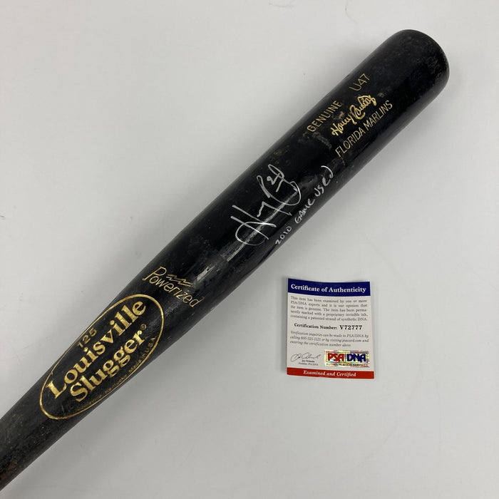 Hanley Ramirez Signed 2010 Game Used Louisville Slugger Baseball Bat PSA DNA COA