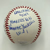 John Sterling Signed Heavily Inscribed STAT Baseball JSA COA RARE!