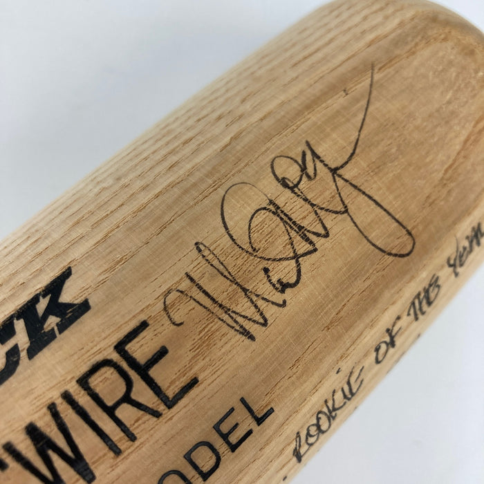 Mark Mcgwire 1987 Rookie Signed Game Model Baseball Bat ROY JSA COA