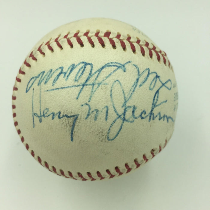Senator Henry Scoop Jackson Ted Stevens Mike Gravel Signed Baseball JSA COA