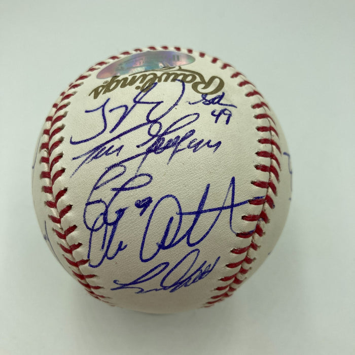2017 Cleveland Indians Team Signed Official World Series Baseball JSA COA