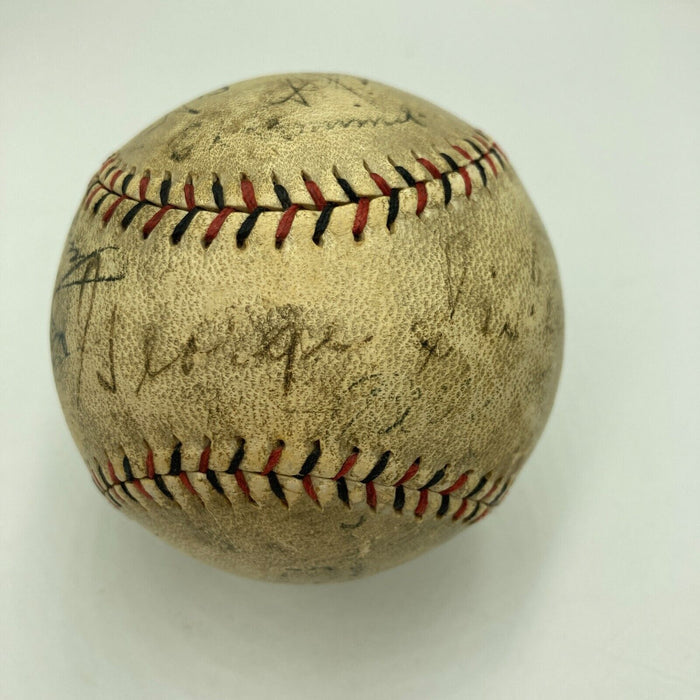 Babe Ruth Lou Gehrig Jimmie Foxx George Sisler Eddie Collins Signed Baseball PSA