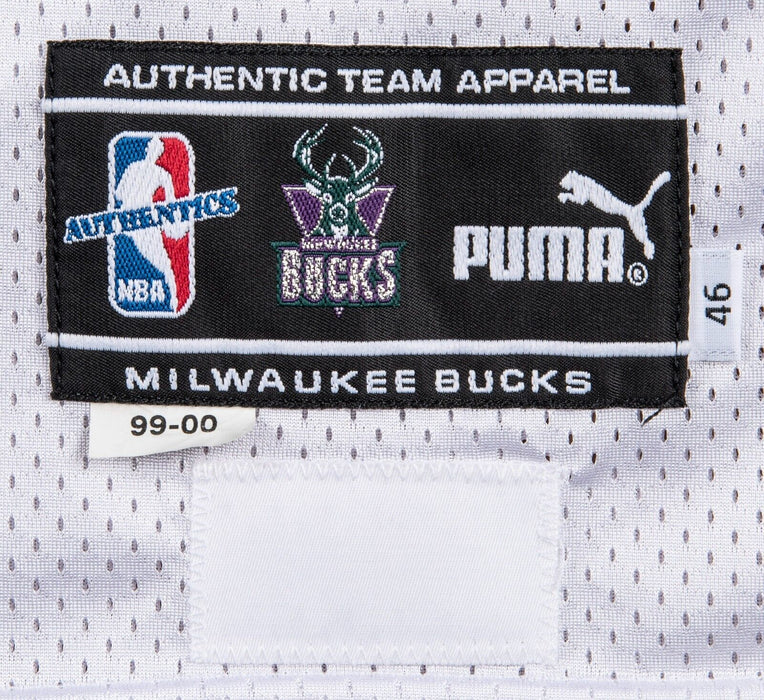 Ray Allen Game Used Team Issued Signed 1999 Milwaukee Bucks Jersey PSA & MEARS