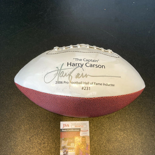 Harry Carson Signed "The Captain" Commemorative Football With JSA COA